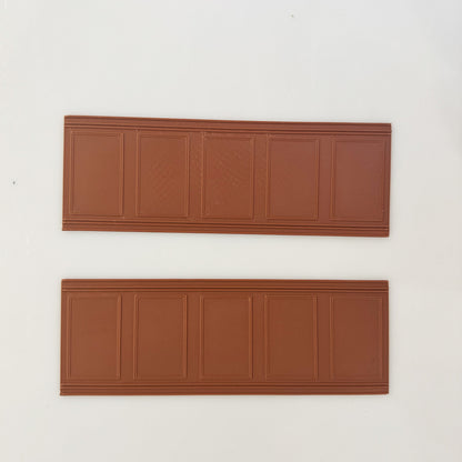 RHF12072B 1/12 Chair Rail 3D Printed Miniature Dollhouse Wainscoting - French Style Wall Panel Skirting Board Trim for 1/12 Scale Dollhouses (Customizable Decor Parts)