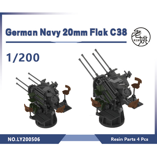 Yao's Studio LY506 Model Upgrade Parts German Navy 20mm Flak C38