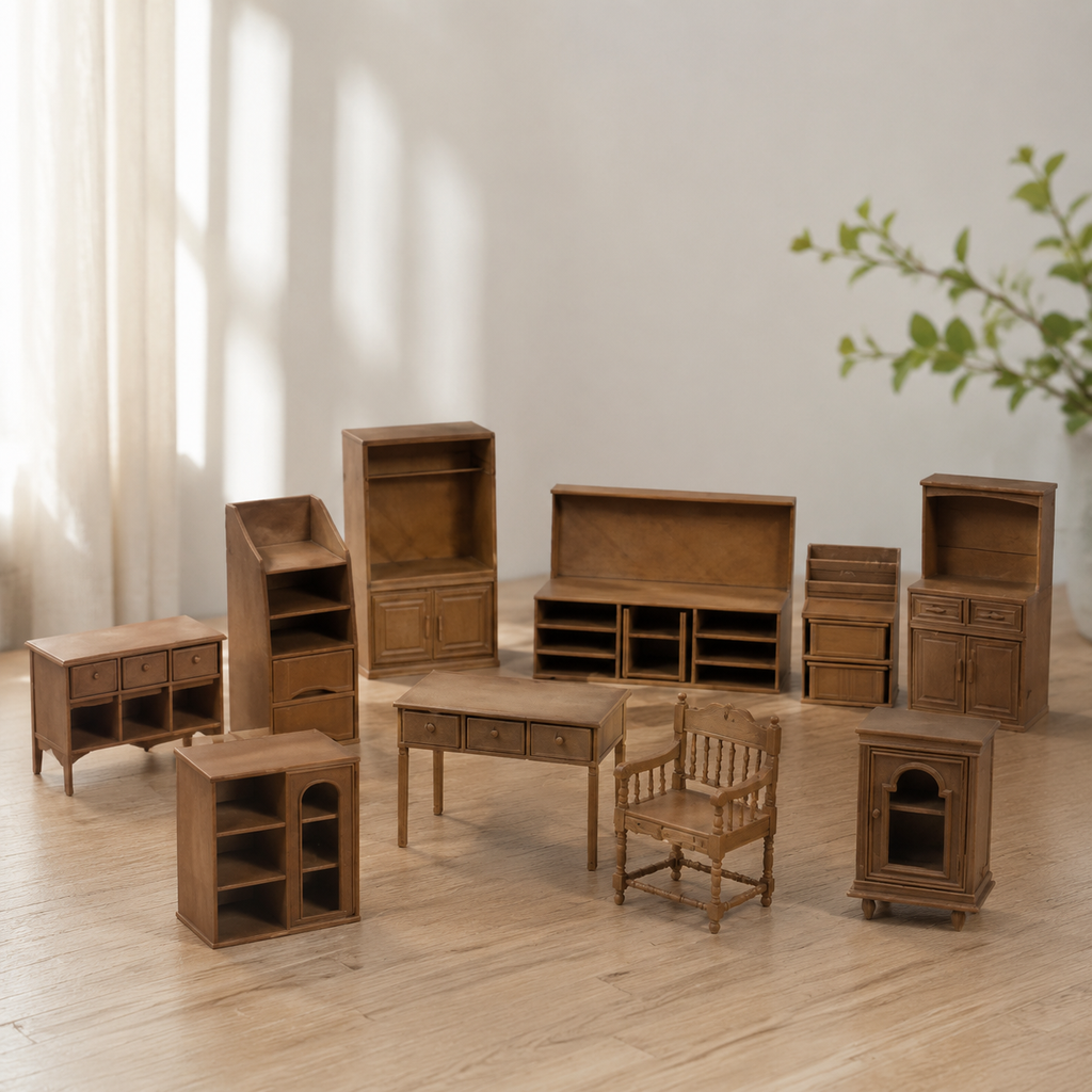 RHF0452 Mid-Century Modern Living Room Furniture & Decor Des – LCD 3D printed resin model kit, image 2