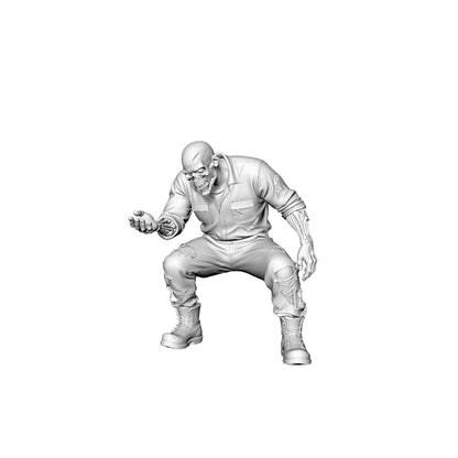 MRY-SFW LYGR329 3D Printed Apocalypse Survivor Zombies Set - Backpacker & Armed Survivor Miniature Model Kit