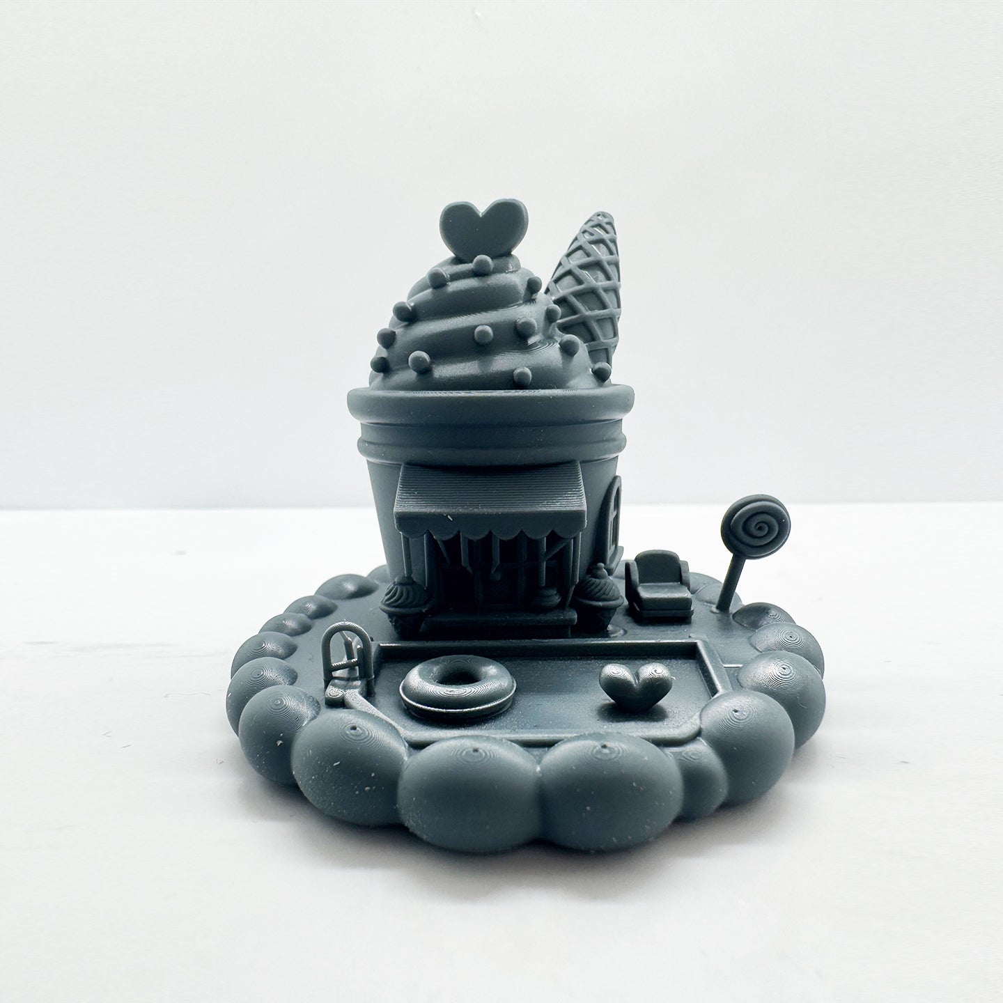 LYTS186 Fairy Tale Mushroom House Miniature Model - 3D Printed Diorama Scenery Ornament