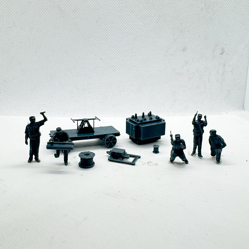 Yao's Studio LYTS075 Diorama 3D Railway Train Scene Railway Maintenance Equipment Set