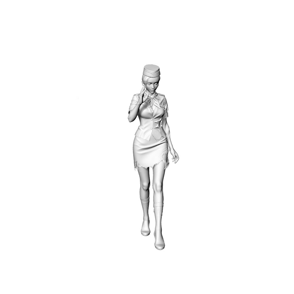 MRY-SFW LYGR317 3D Printed Airport & Airline Crew Zombies Set - Pilot, Flight Attendants, Security, Air Traffic Controller Model Kit