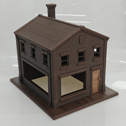 RHF0447 Triangular-roof wooden house with windows Desktop Ornament Sand Table Architecture Architectural Model Miniature House Small-scale Landscaping
