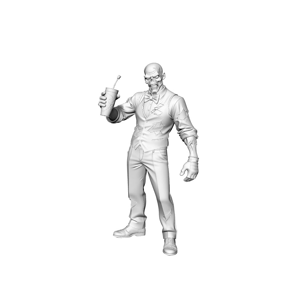 MRY-SFW LYGR314 3D Printed Nightclub Staff Zombies Set - DJ, Bartender, Dancer, Security, Waiter Miniature Model