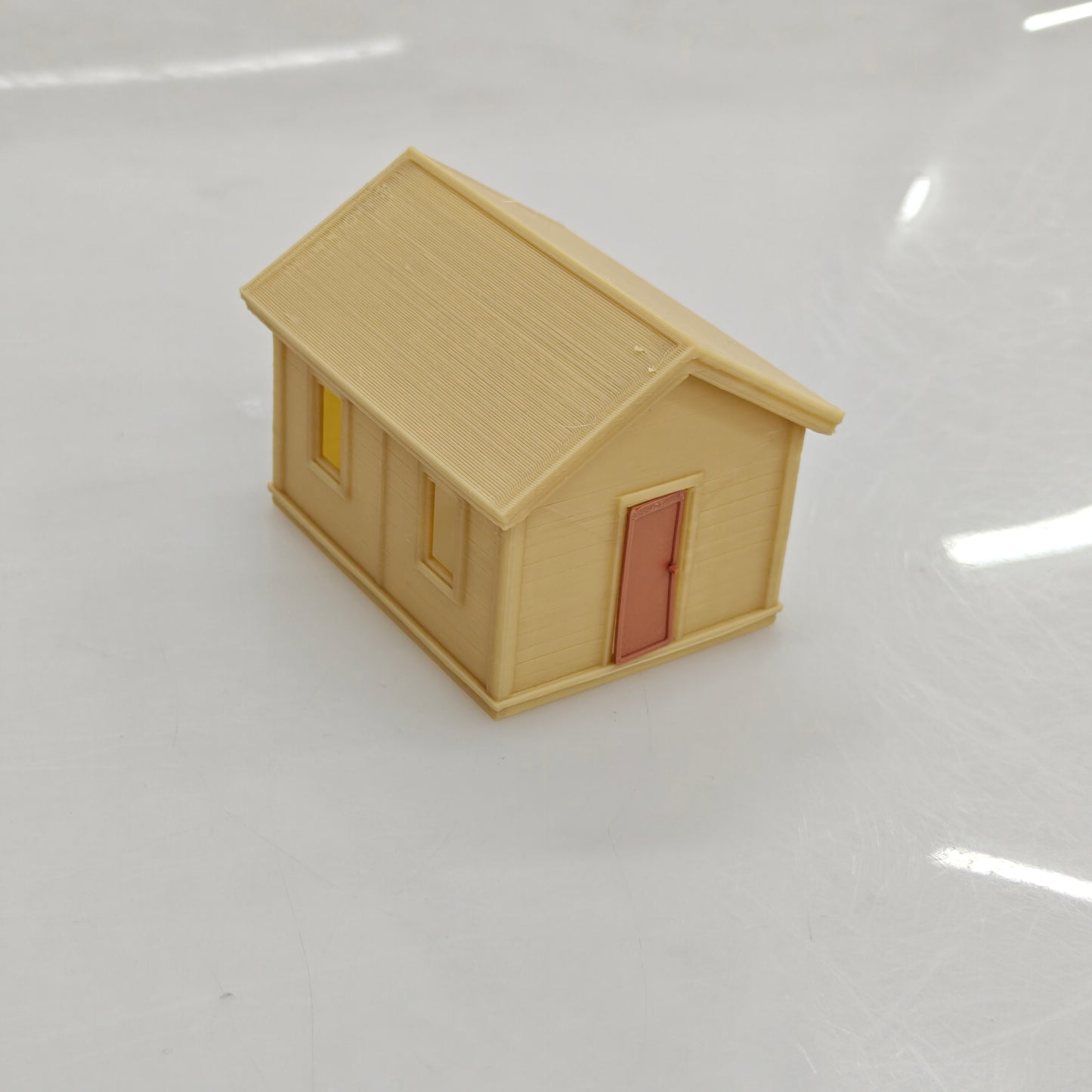RHF0420 Farm-style workshop with door Desktop Ornament Sand Table Architecture Architectural Model Miniature House Small-scale Landscaping