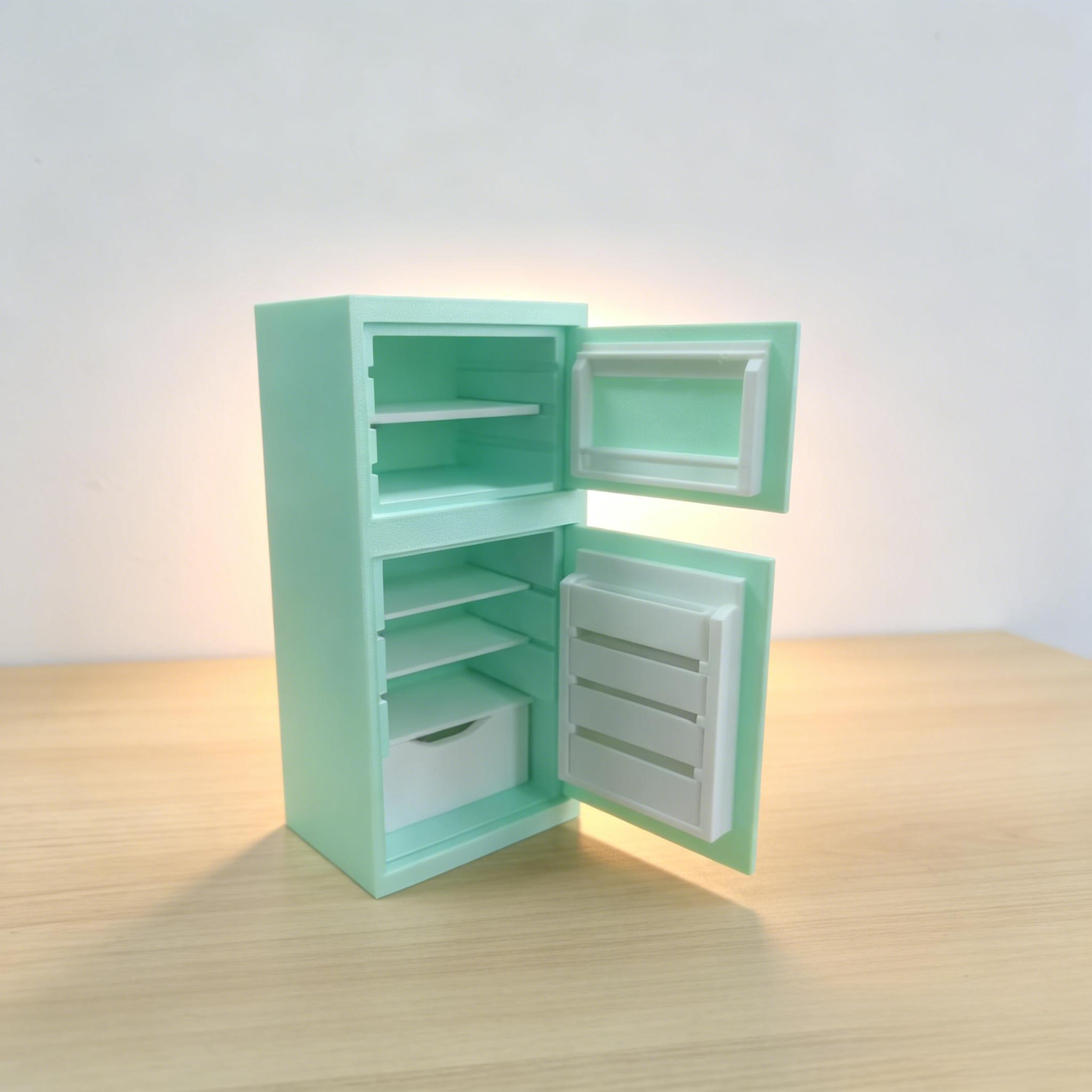 RHF12253 Openable and Closable Refrigerator 3D Printed Modern Miniature Furniture Openable & Closable Refrigerator Model