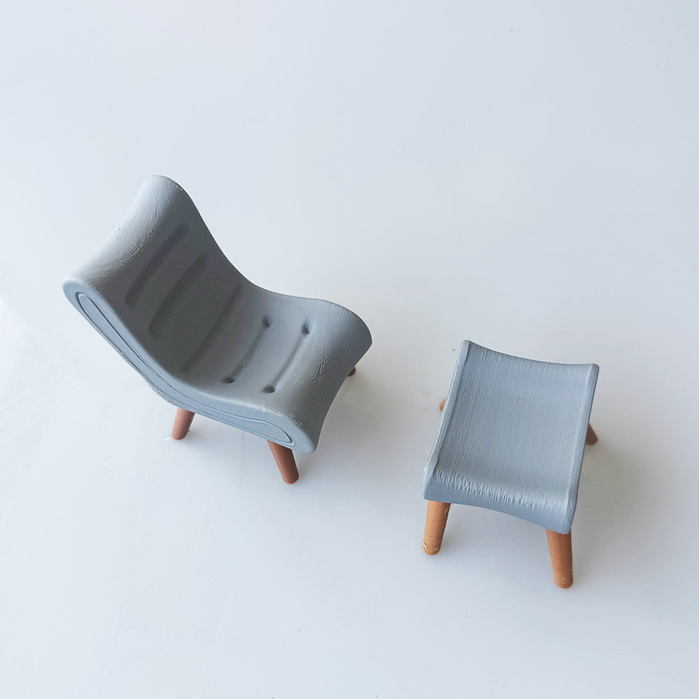 RHF12204 Miniature Recliner 3D Printing DIY Miniature Scenes Dollhouse