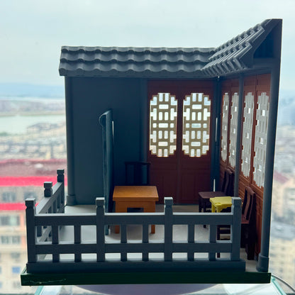 RHF121005 1/12 Chinese Courtyard Framework 3D Printing DIY Miniature Scenes 1:12 scale dollhouse miniature classical architecture