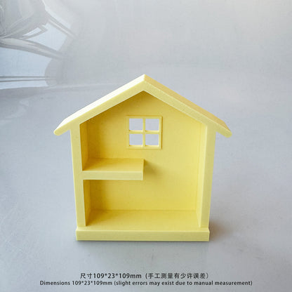 RHF-216 Mini House Storage Rack 3D Printed Miniature House Display Stand for Blind Box Figurines - DIY Creative Handmade Display Cabinet Eco-Friendly Material Storage Rack