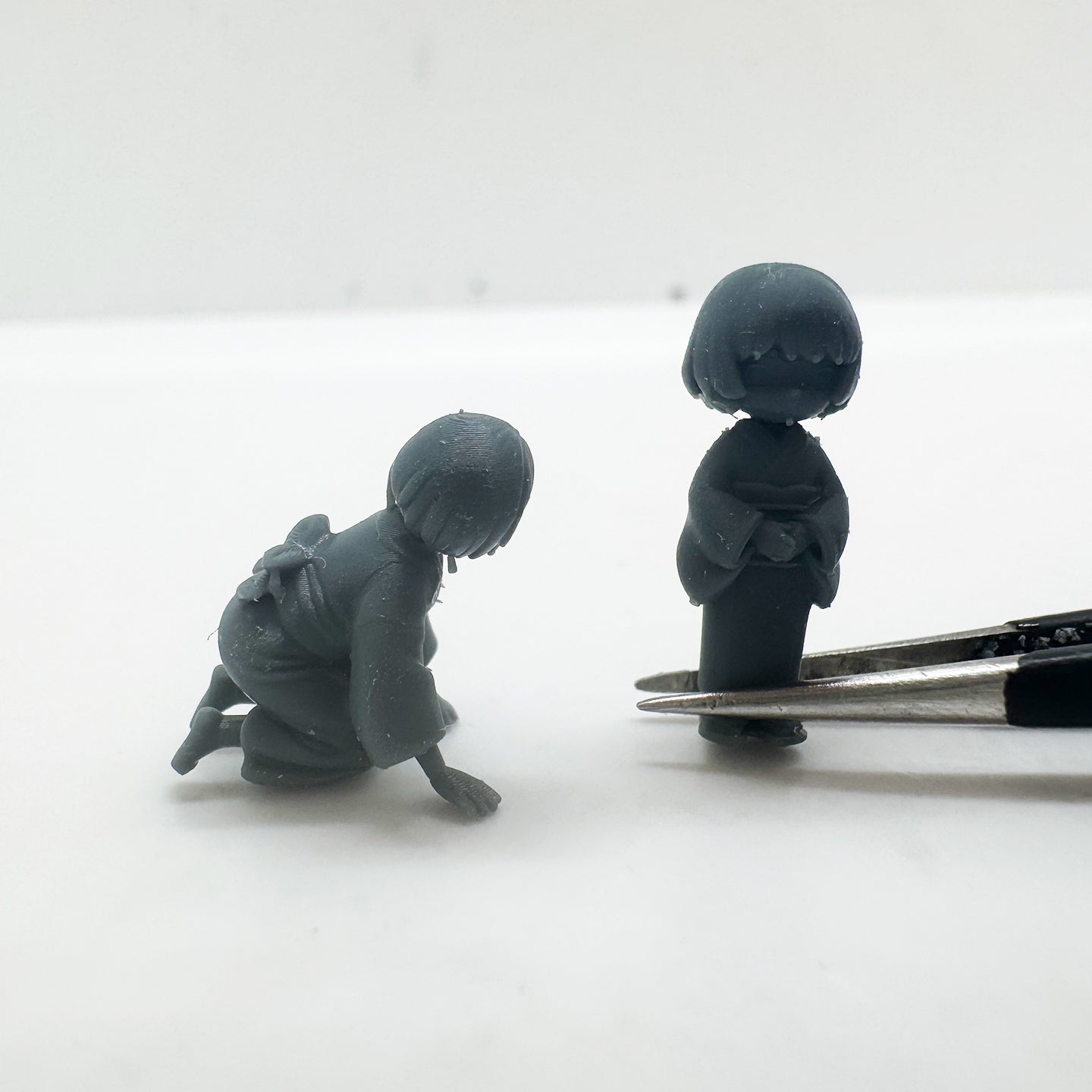 MRY-SFW MRY-SFW LYTS144 3D Printed Miniature Kimono Figures - Standing & Crawling Poses Diorama Scene Model Decoration Accessories HO Scale