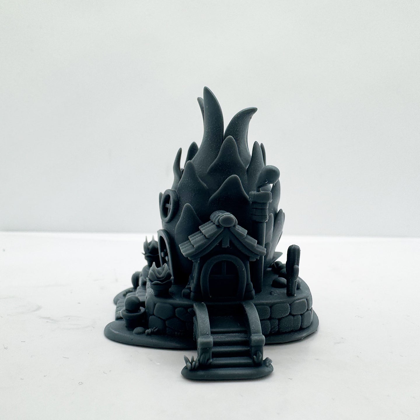 LYTS190 Dragon Fruit House Miniature Model - 3D Printed Fairy Tale Diorama Decor Ornament