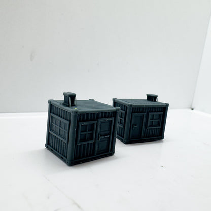 LYTS170 3D Printed Industrial-Style Container Hut Miniature Model - Diorama Decor