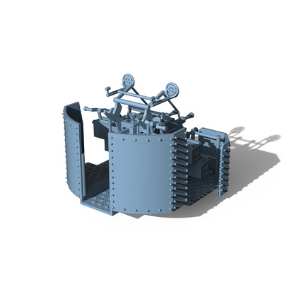 Yao's Studio LY018A 1/700(350,200,144) Model Upgrade Parts British Navy 2pdr Pompom Gun Flat angle With Shield