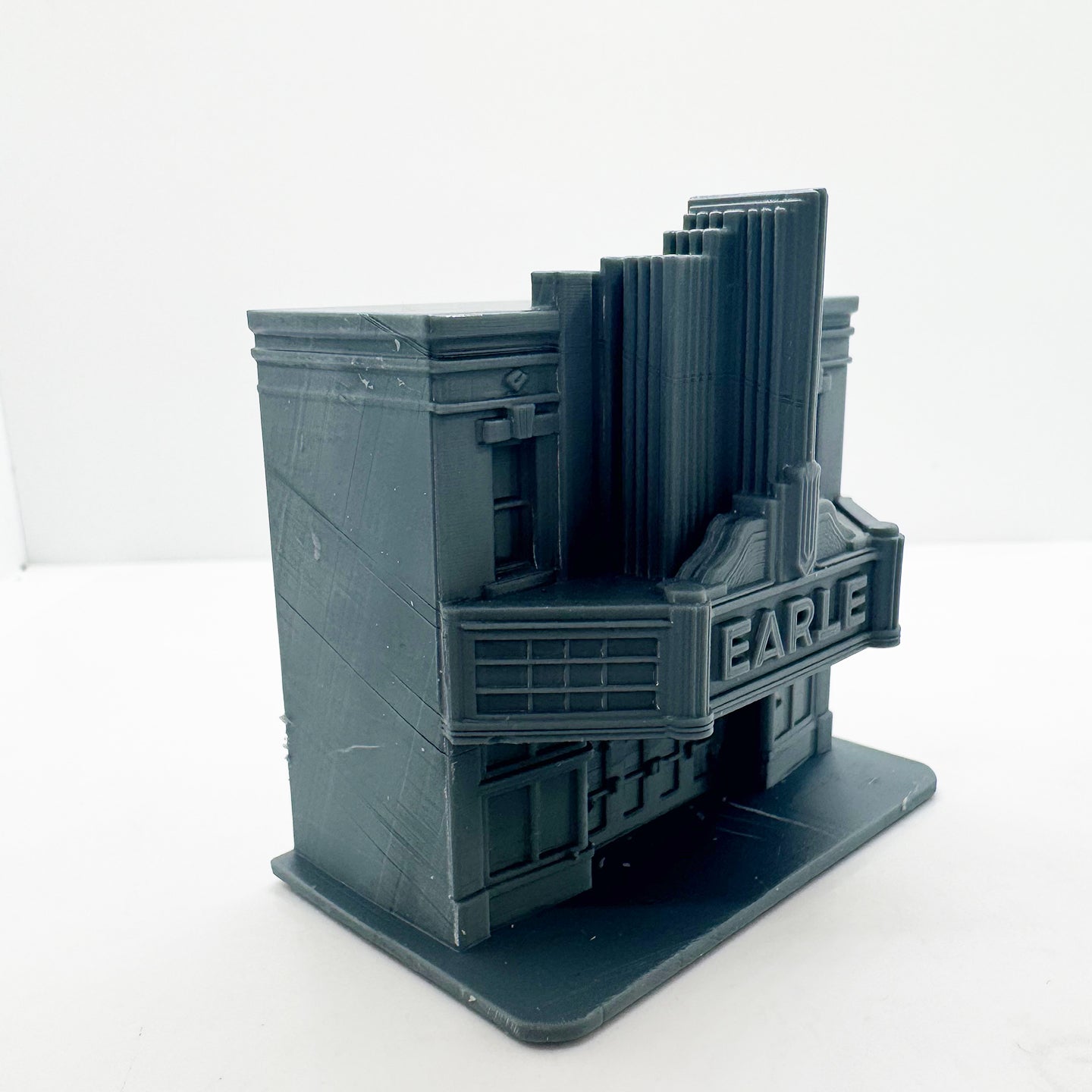 MRY-SFW LYTS128 3D Printed North Carolina Cinema Building ¨C Retro Movie Theater Miniature for Diorama Builders & Vintage Cinema Enthusiasts