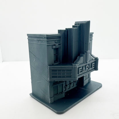 MRY-SFW LYTS128 3D Printed North Carolina Cinema Building ¨C Retro Movie Theater Miniature for Diorama Builders & Vintage Cinema Enthusiasts