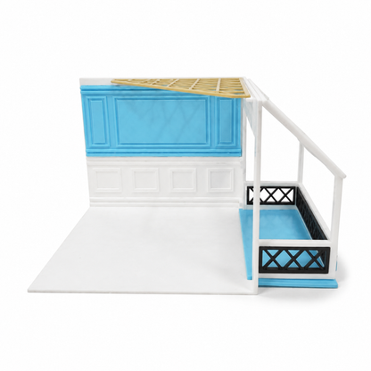 RHF0408 Casual Style Interior Base, Open-Side Empty Room for Dollhouse Desktop Ornament Creative DIY Hut Dollhouse Background House Model Home Background Miniature Model