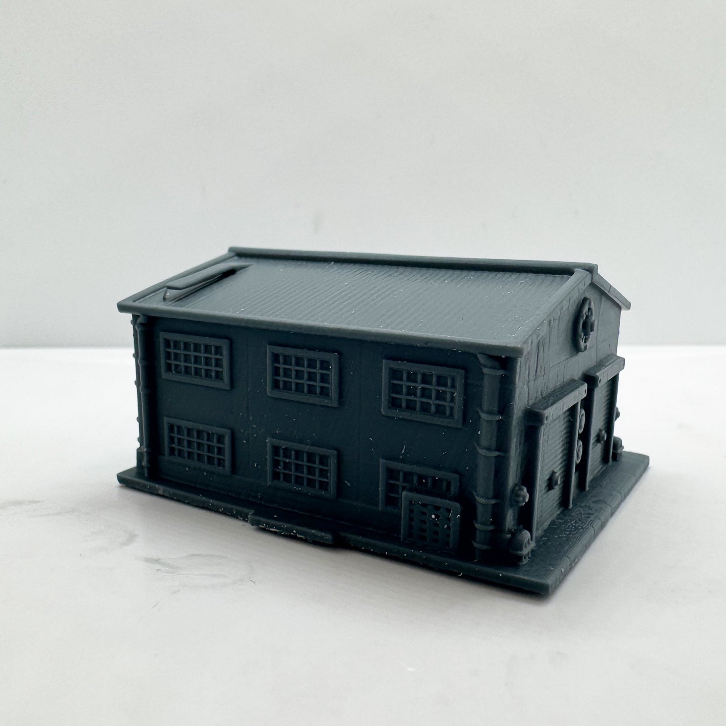 MRY-SFW LYTS131 3D Printed Industrial Warehouse Classic Industrial-Style Architecture Miniature for Diorama Building & Miniature Landscape Enthusiasts