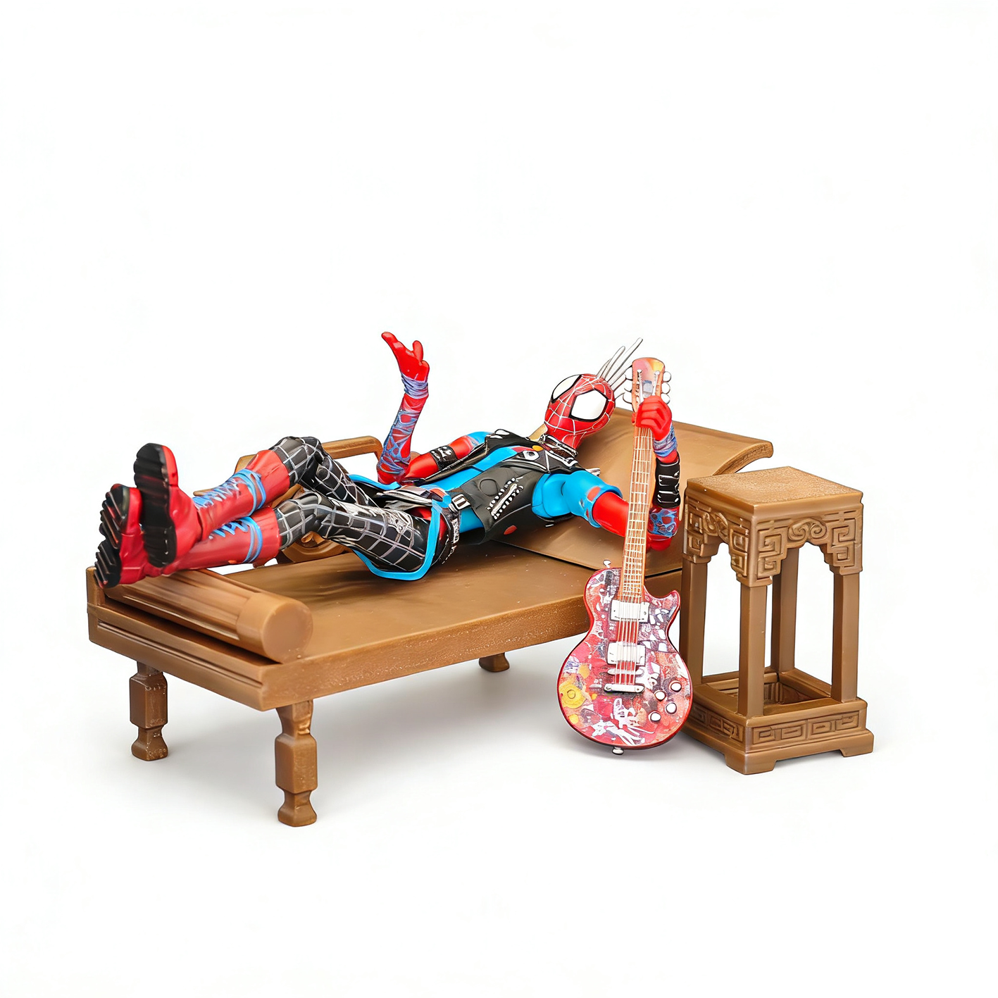 RHF229 Ancient-Style Beauty Couch & Shelf 3D Printing DIY Miniature Scenes Dollhouse Creative Ornaments Desktop Scenes Mini Models BJD & OB Dolls Ancient-Style Beauty Couch & Shelf