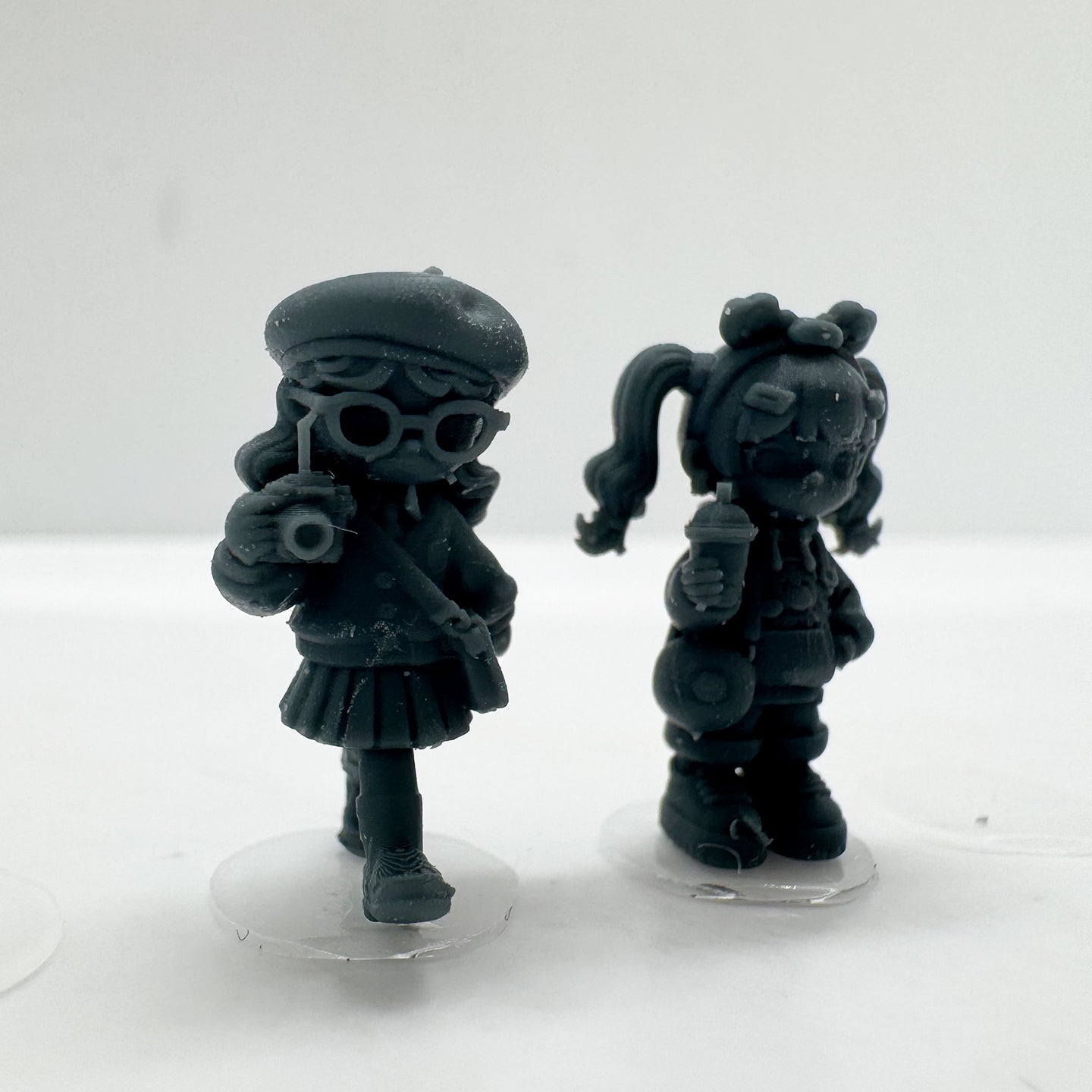 MRY-SFW MRY-SFW LYTS145 3D Printed Cute Q Style Girls School Casual Style Trendy Figurine Models for Collection Display HO Scale