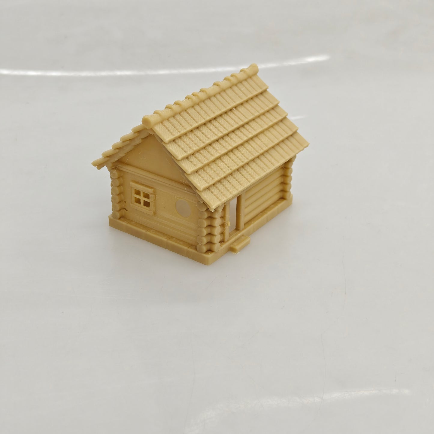 RHF0426 Farm-style bird-keeping wooden house with round windows Desktop Ornament Sand Table Architecture Architectural Model Miniature House Small-scale Landscaping