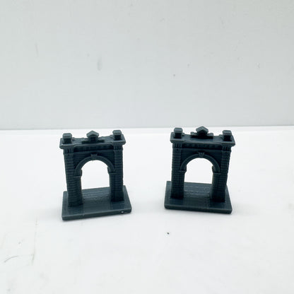 LYTS172 3D Printed European Retro Archway Model - Miniature Railway Scene Decor Ornament