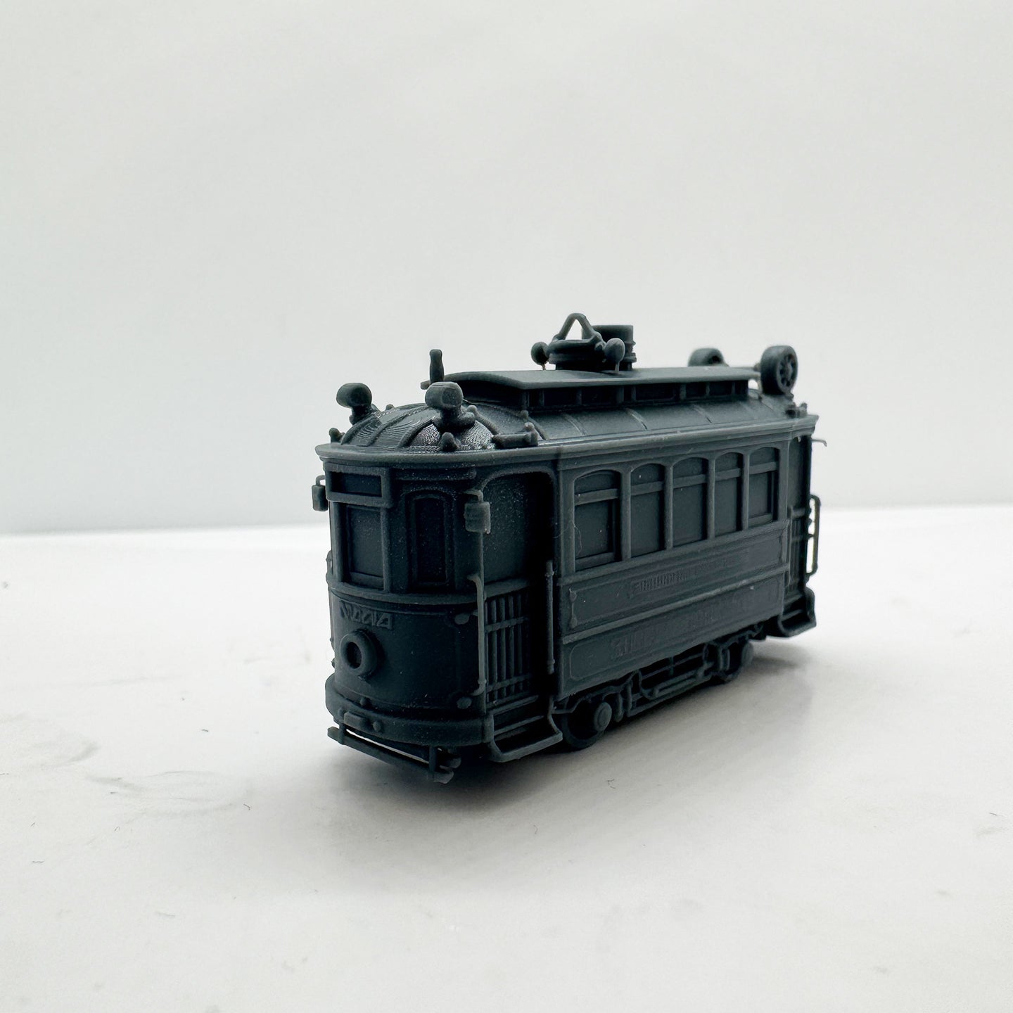LYTS181 3D Printed Vintage Tram Miniature Model - Train Diorama Highly Detailed Ornament