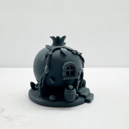 LYTS177 3D Printed Miniature Pomegranate House Scene - Whimsical Fantasy Diorama Decor for Model Display