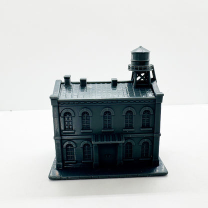 MRY-SFW LYTS126 Vintage Two - Story Building with Water Tower 3D Printed Retro Industrial & Urban Architecture Miniature for Model Train Scenes Collectors or Desktop Decoration