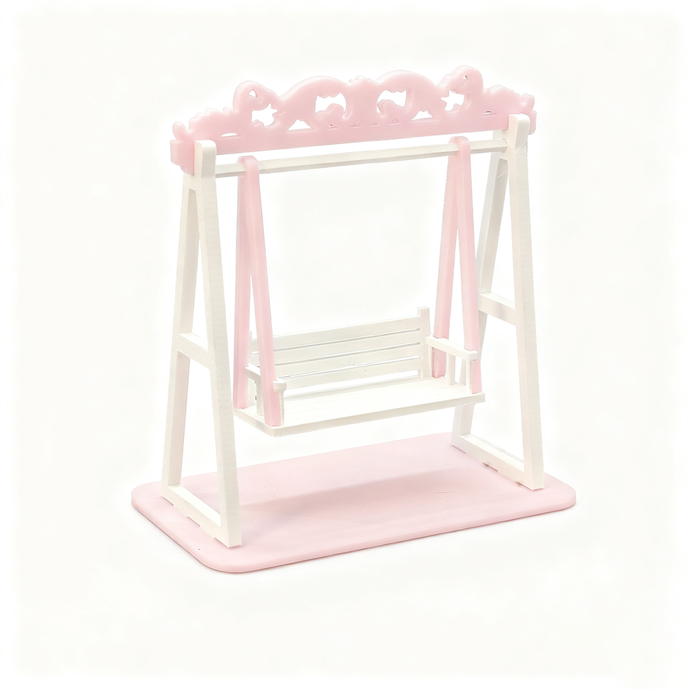 LYTP121030 1/12 Garden Swing 3D Printing DIY Miniature Scenes, Dollhouses, Creative Ornaments, Desktop Displays, Mini Models, 1/12 Scale, BJD OB Dolls