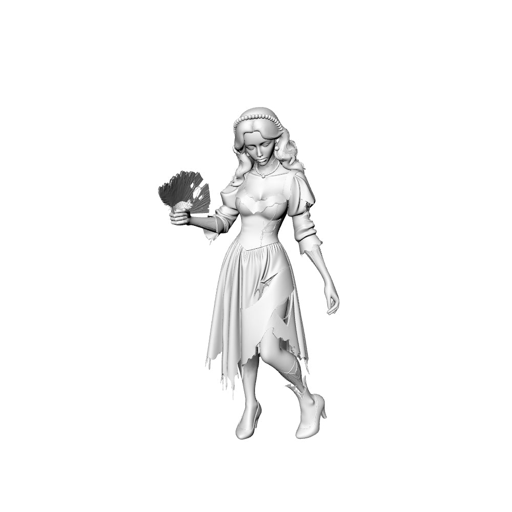 MRY-SFW LYGR304 3D Printed Vintage Style Zombie Miniatures, Retro Themed Undead Figures for Tabletop Wargames & Dioramas