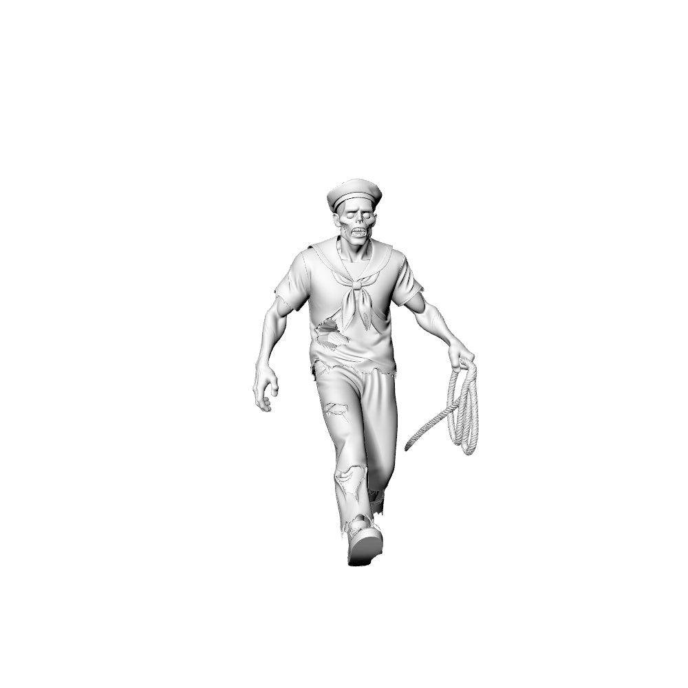 MRY-SFW LYGR316 3D Printed Cruise Ship Crew Zombies Set - Captain Sailor Chef Waiter Lifeguard Miniature Model Kit