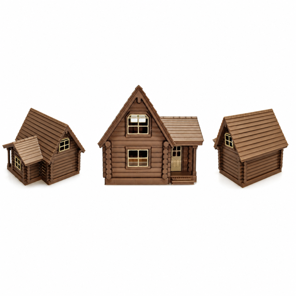 RHF0428 Farm Spire Attic Log Cabin Desktop Ornament Sand Table Architecture Architectural Model Miniature House Small-scale Landscaping