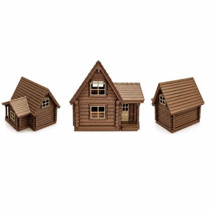 RHF0428 Farm Spire Attic Log Cabin Desktop Ornament Sand Table Architecture Architectural Model Miniature House Small-scale Landscaping