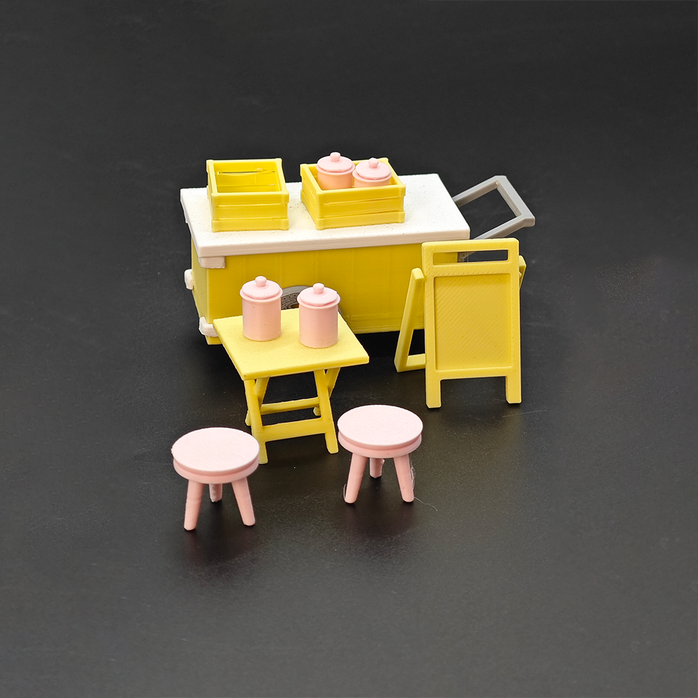 LYTP121028 1/12 Street Food 3D Printing DIY Miniature Scenes Dollhouses Creative Ornaments Desktop Displays Mini Models 1/12 Scale BJD OB Dolls Blind Box Figurines & Dolls