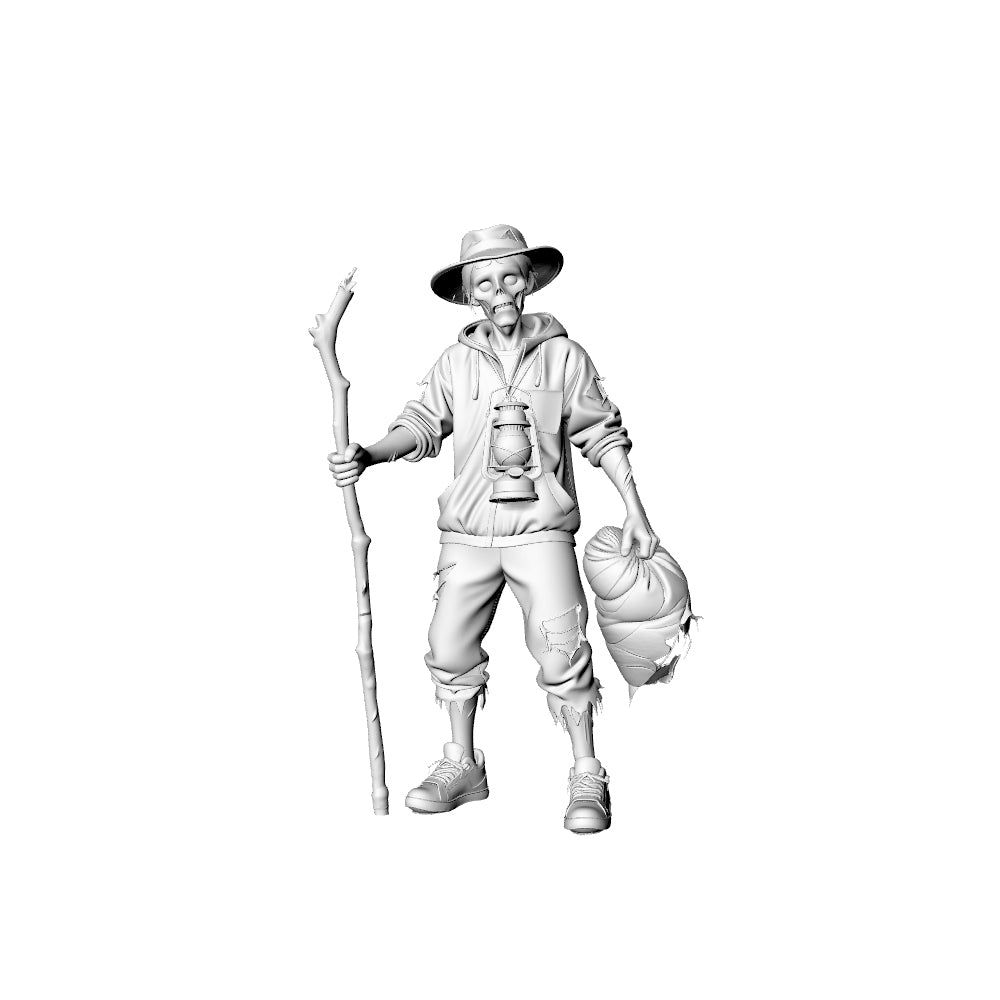 MRY-SFW LYGR305 3D Printed Outdoor Explorer Zombie Miniatures, Post-Apocalyptic Survivor Undead Figures for Tabletop Games & Dioramas