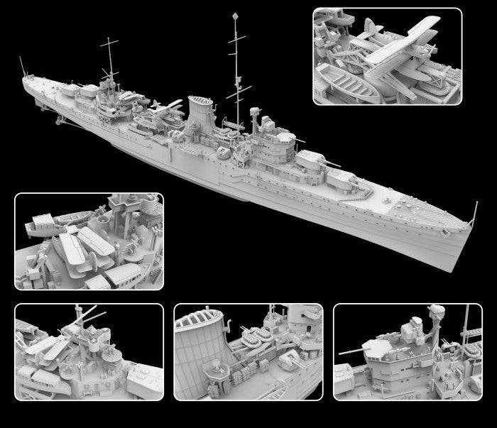 Flyhawk FH1110 1/700 HMS Ajax 1939 Plastic Model Kit
