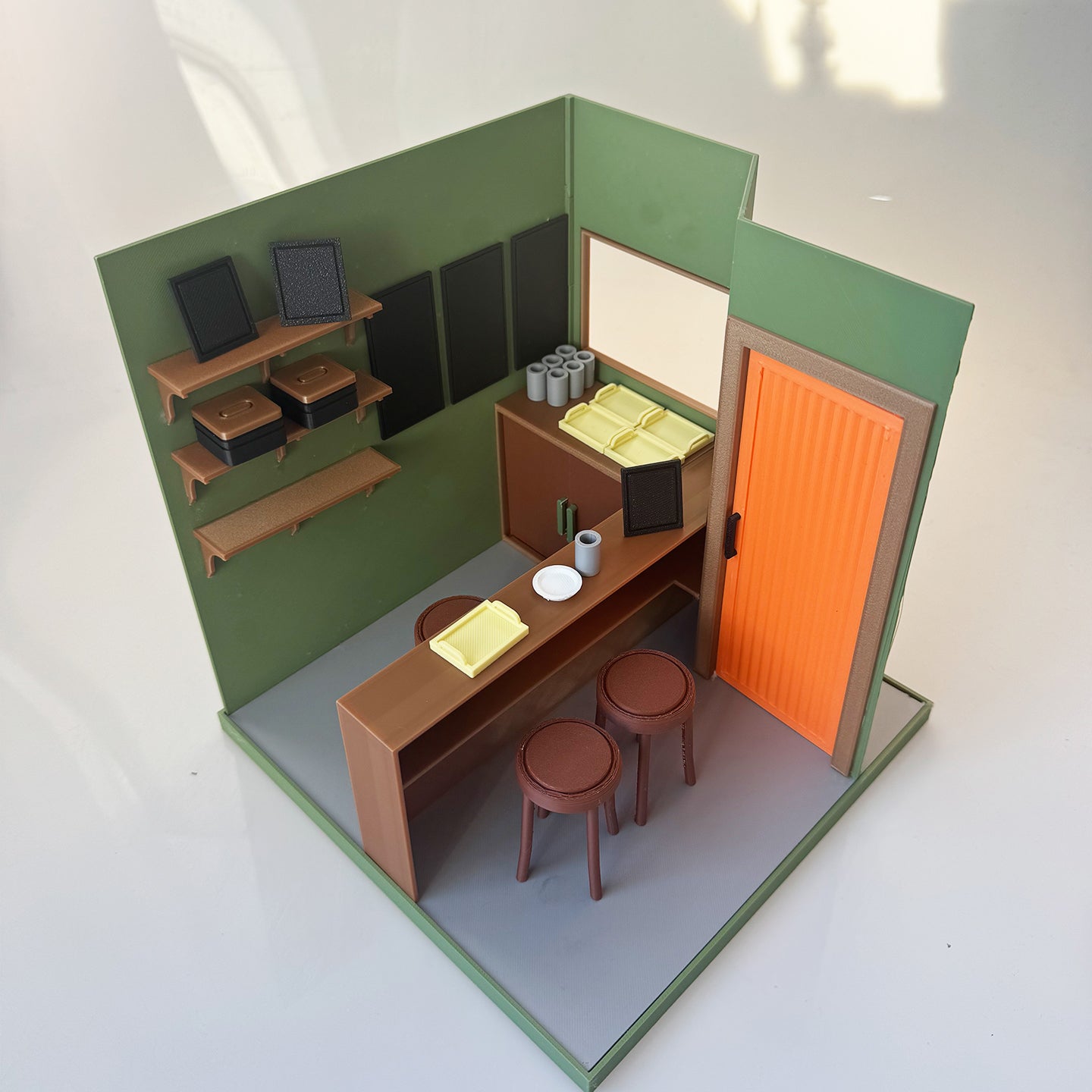 RHF1014 Summer Retreat Hut 3D Printing DIY Miniature Scenes Dollhouse Frame Creative Decorations Desktop Scenarios Mini Models 12-Inch BJD OB Doll
