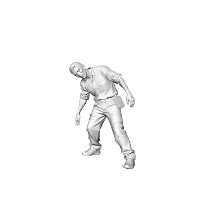 MRY-SFW LYGR311 3D Printed Supermarket Staff Zombies Set - Cashier Stock Clerk Butcher Guide Security Miniature Model Kit