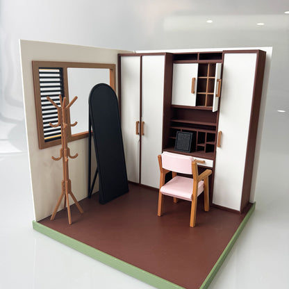 RHF121018 Fitting Room 3D Printing DIY Miniature Scenes Dollhouse Frame Creative Decorations Desktop Scenarios Mini Models BJD OB Doll