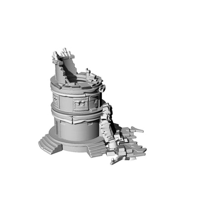 MRY-SFW LYTS263  3D Printed Doomsday Ancient Ruin Terrain Bundle | Crashed Plane, Zombies, Motorcycle & Soldier for Tabletop Wargaming