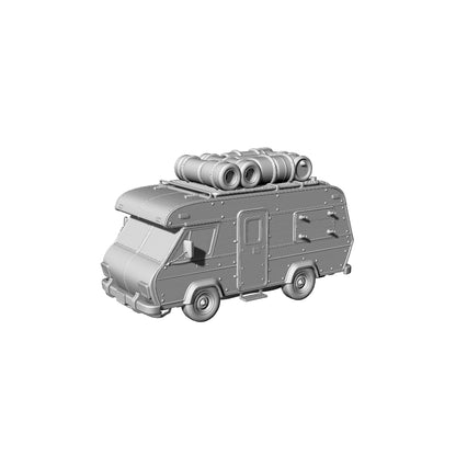 MRY-SFW LYTS326 3D Printed Post-Apocalyptic Highway Ruins Diorama, Zombie & Survivor Miniature Set, Wasteland Terrain for Tabletop Games