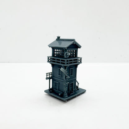 MRY-SFW LYTS124 Train Signal Tower Railway Signal Miniature 3D Printed Vintage Retro Railroad Control Tower Model for Train Enthusiasts Diorama Builders or Desktop Decor