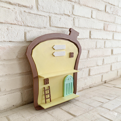 RHF260 Mengli Storage Rack Creative Bread Slice Blind Box Display Stand Wall-Hanging Decoration, DIY Handcraft Exhibition Stand