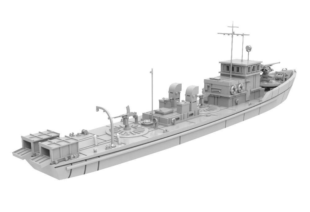 RHWS003 IJN Type 5 Wooden Submarine Chaser Water line