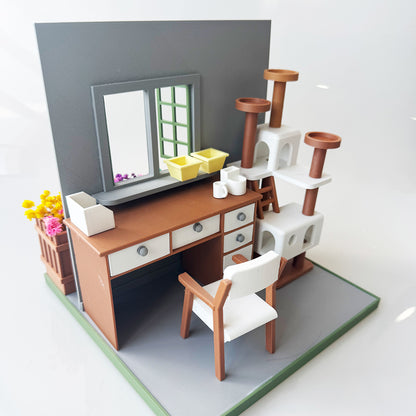 RHF121004 1/12 Study Frame 3D Printing DIY Miniature Scenes 1:12 scale dollhouse miniature office furniture set