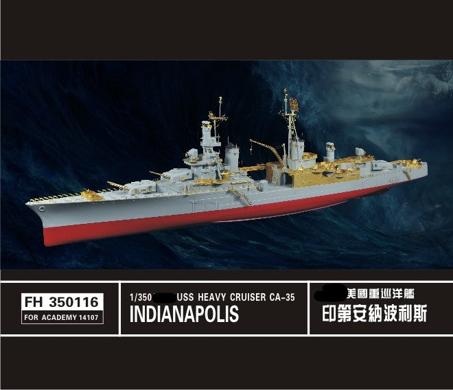 Flyhawk FH350116 1/350 USS WWII Heavy Cruiser Indianapolis CA-35 For Academy 14107