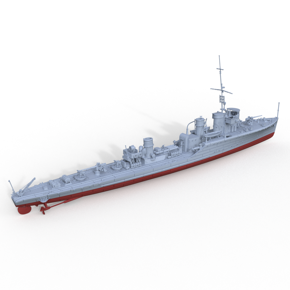 SSMODEL 624S Military Model Kit Soviet Uragan Class SKR Groza Frigate Full Hull