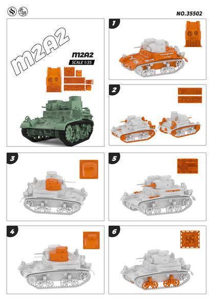 SSMODEL 502D  Finished Painted Military Model Kit US M2A2 Light Tank