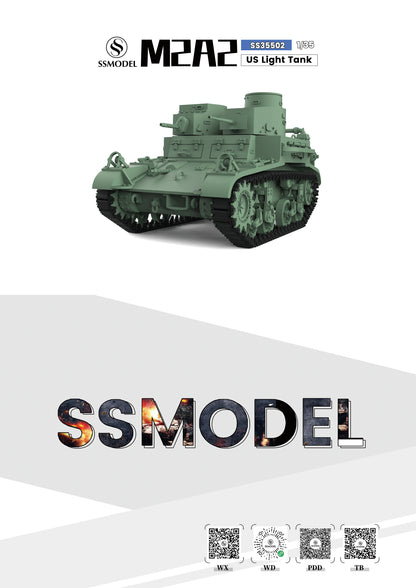 SSMODEL 502D  Finished Painted Military Model Kit US M2A2 Light Tank